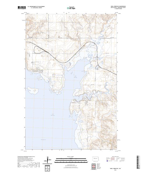 Shell Creek Bay topographic map thumbnail
