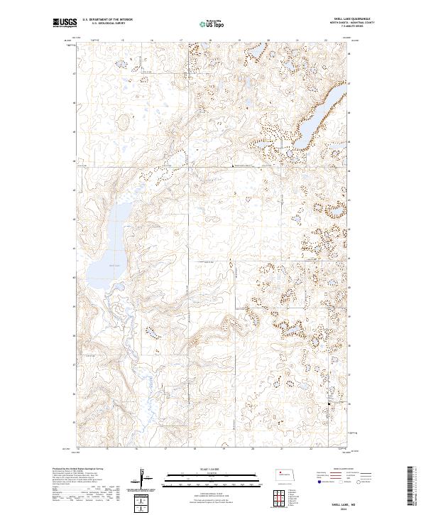 Shell Lake 2024 topographic map thumbnail