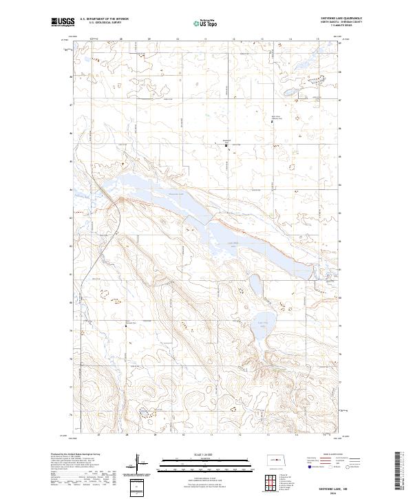 Sheyenne Lake topographic map thumbnail