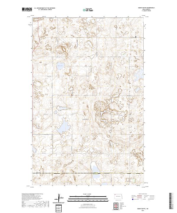 Smoky Butte topographic map thumbnail