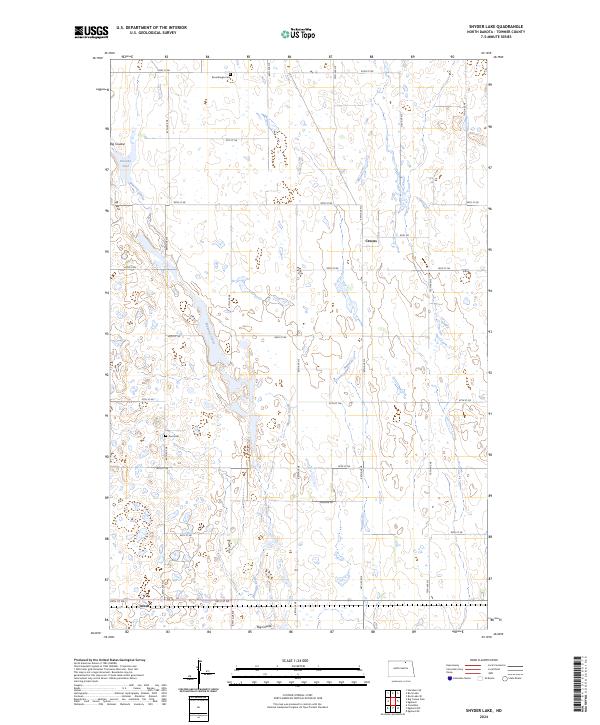 Snyder Lake topographic map thumbnail