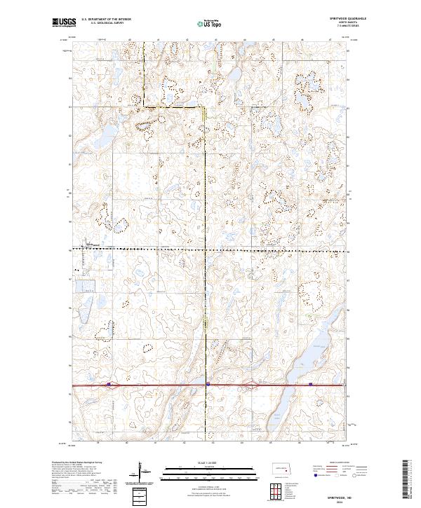 Spiritwood topographic map thumbnail