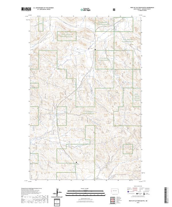 West of Flat Rock Butte 2023 topographic map thumbnail