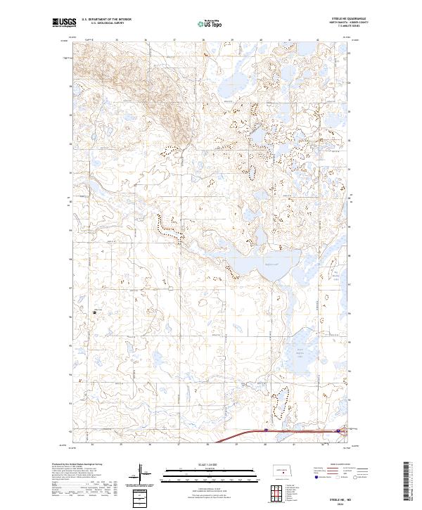 Steele NE 2024 topographic map thumbnail
