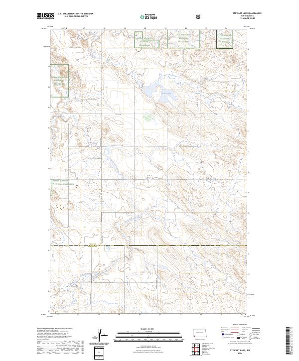 Stewart Lake topographic map thumbnail