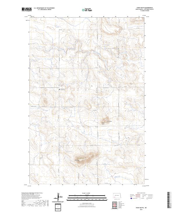 Stony Butte topographic map thumbnail
