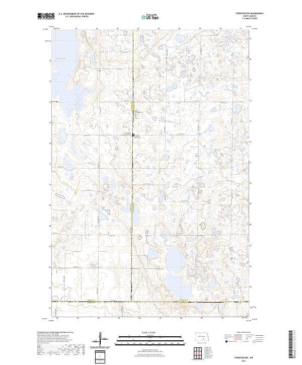 Streeter NW 2024 topographic map thumbnail