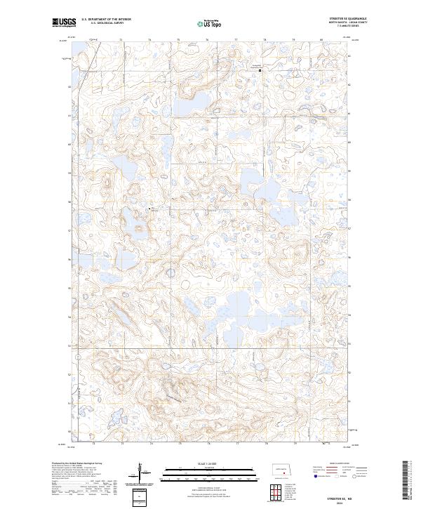 Streeter SE 2024 topographic map thumbnail