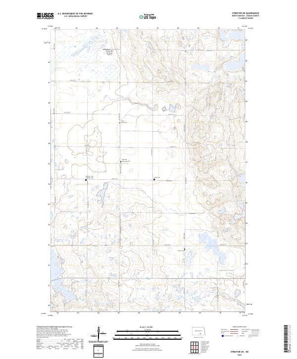 Streeter SW 2024 topographic map thumbnail