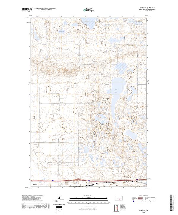 Tappen NE topographic map thumbnail