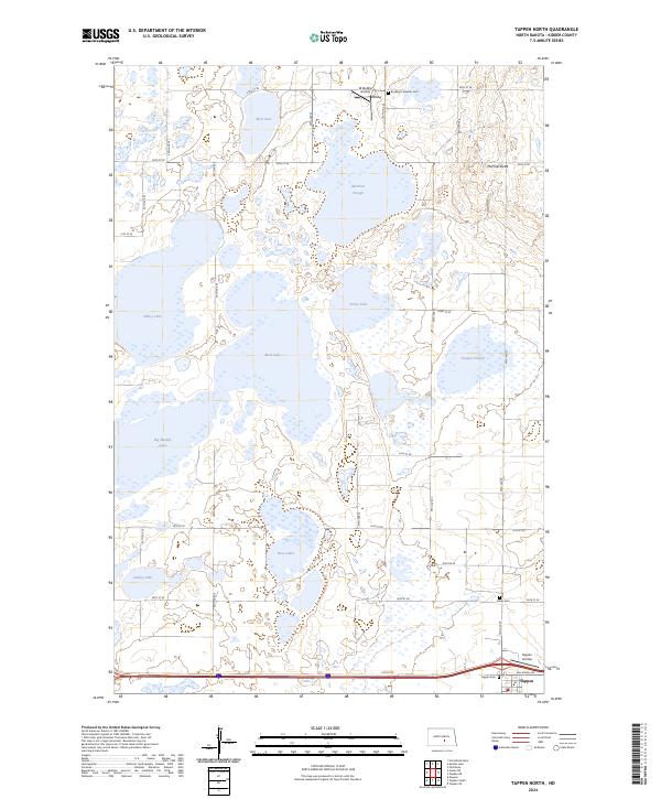 Tappen North topographic map thumbnail
