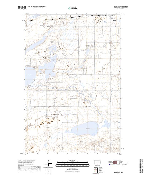 Tappen South topographic map thumbnail