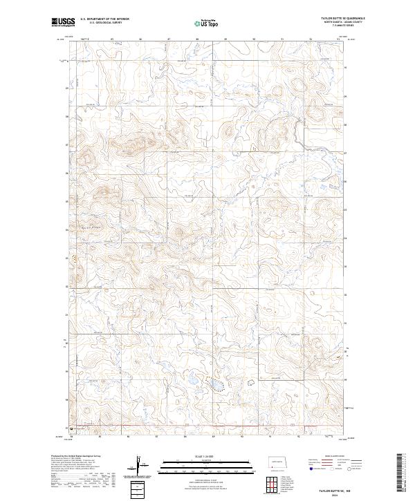 Taylor Butte SE topographic map thumbnail