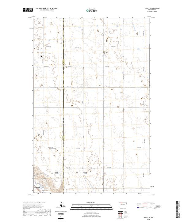 Tolley SE topographic map thumbnail