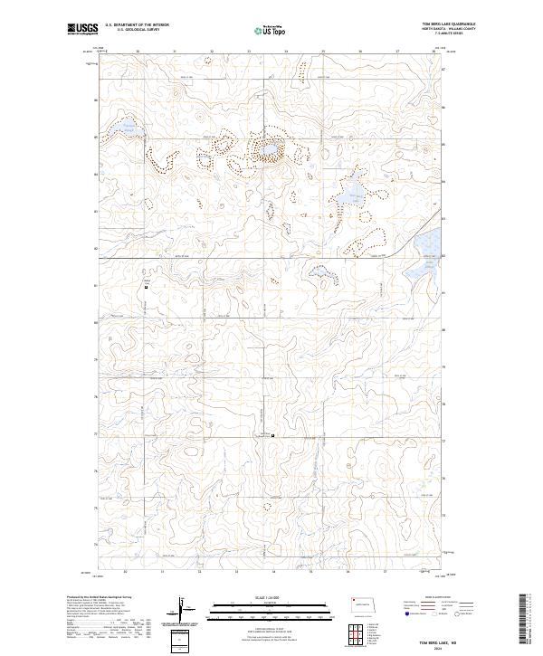 Tom Berg Lake topographic map thumbnail