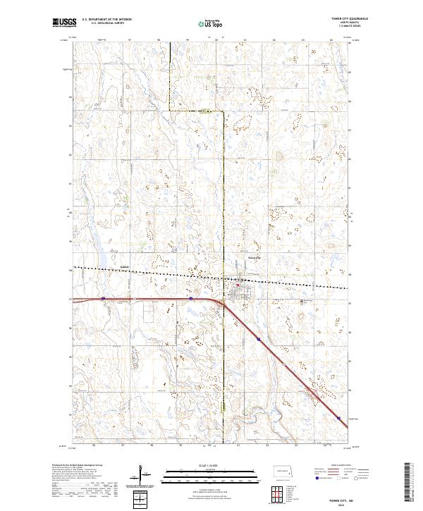 Tower City topographic map thumbnail