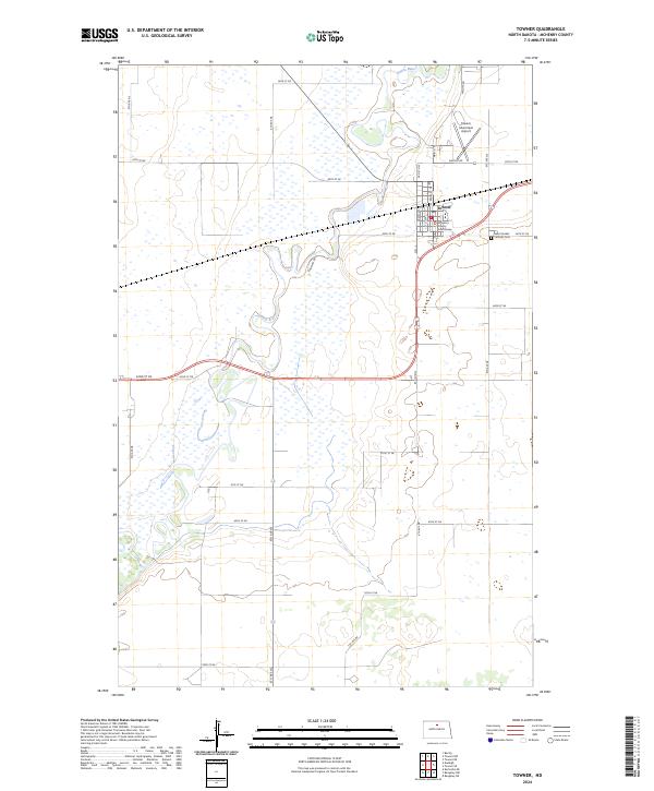 Towner 2024 topographic map thumbnail