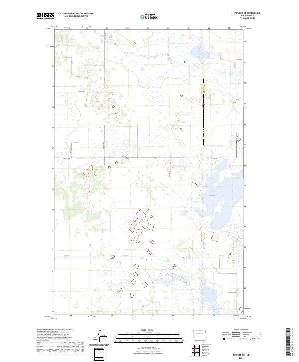 Towner NE topographic map thumbnail