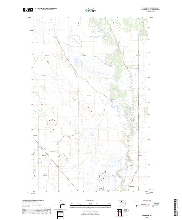Towner NW topographic map thumbnail