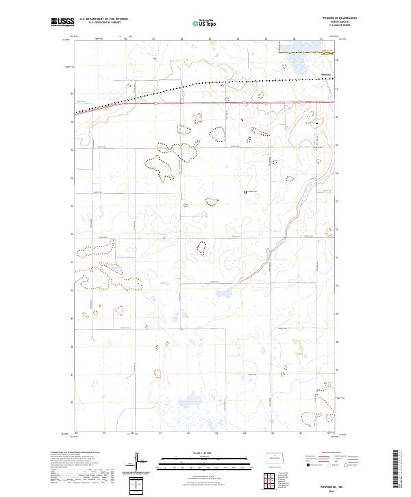 Towner SE 2024 topographic map thumbnail