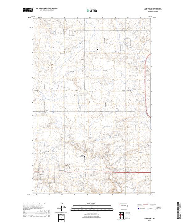 Trenton NE topographic map thumbnail