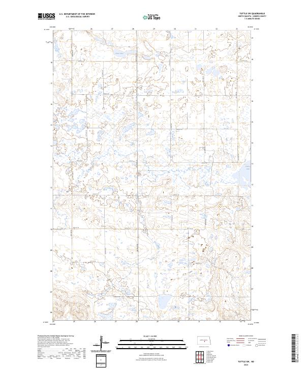 Tuttle SW 2024 topographic map thumbnail