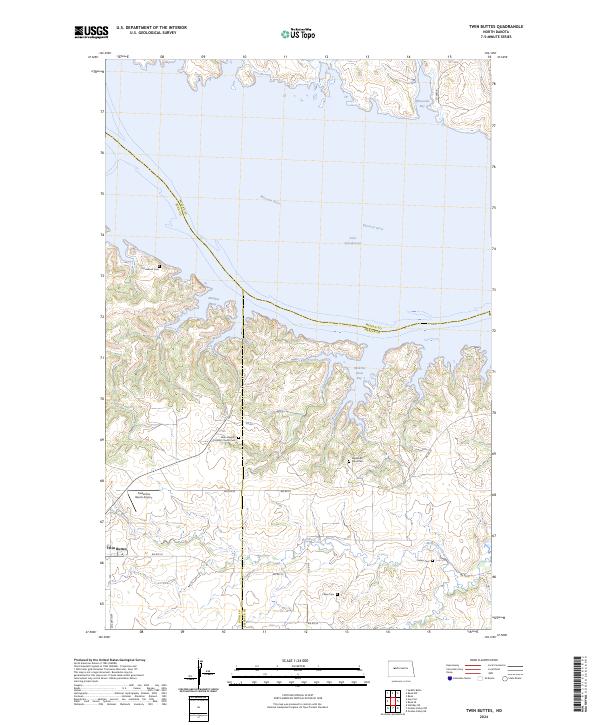 Twin Buttes topographic map thumbnail