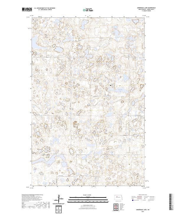 Underdahl Lake topographic map thumbnail