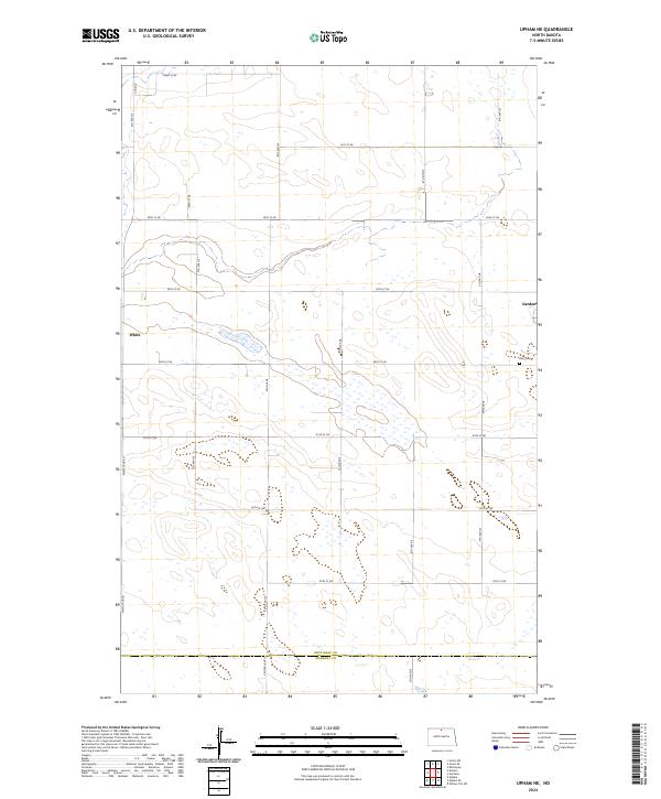 Upham NE topographic map thumbnail