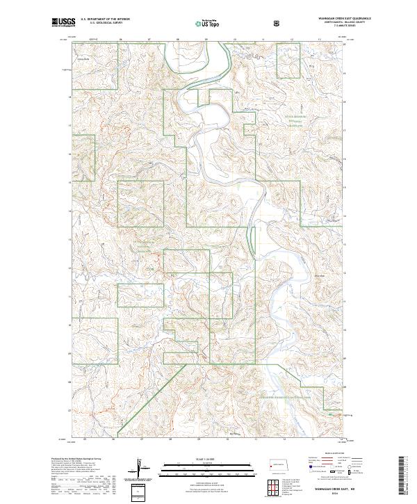 Wannagan Creek East topographic map thumbnail