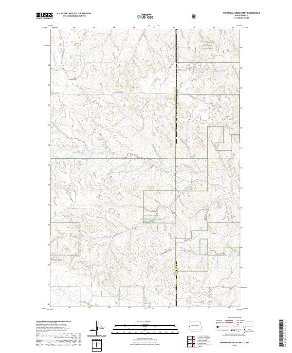 Wannagan Creek West topographic map thumbnail