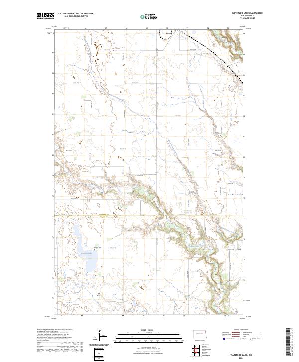 Waterloo Lake 2024 topographic map thumbnail