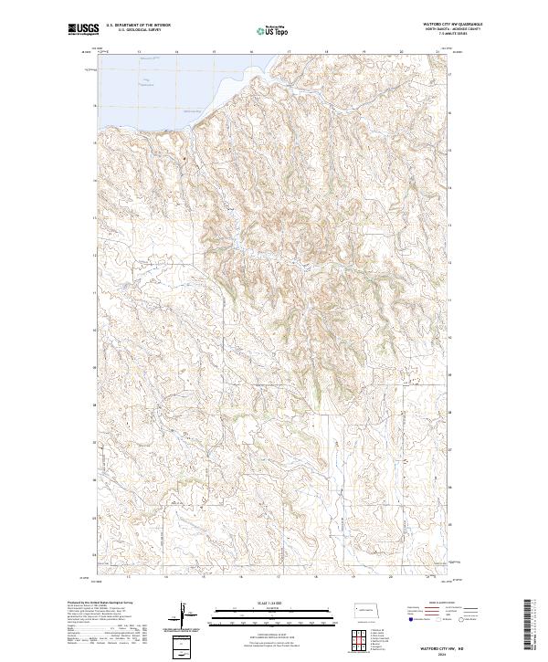 Watford City NW topographic map thumbnail