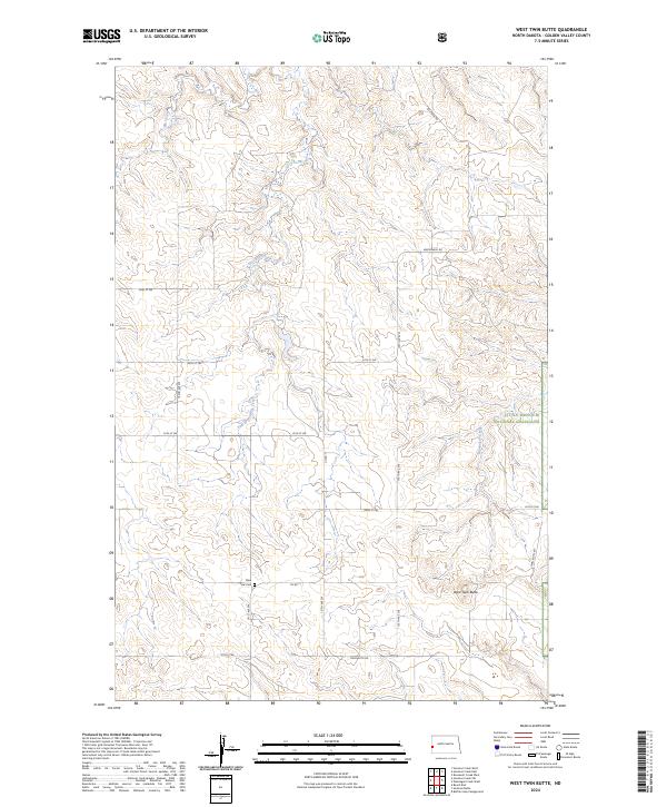 West Twin Butte topographic map thumbnail