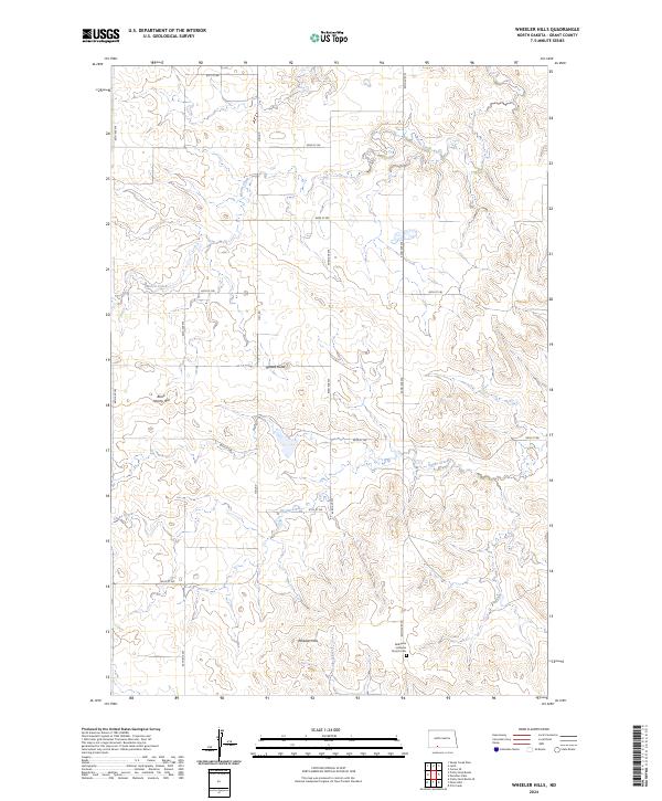 Wheeler Hills topographic map thumbnail