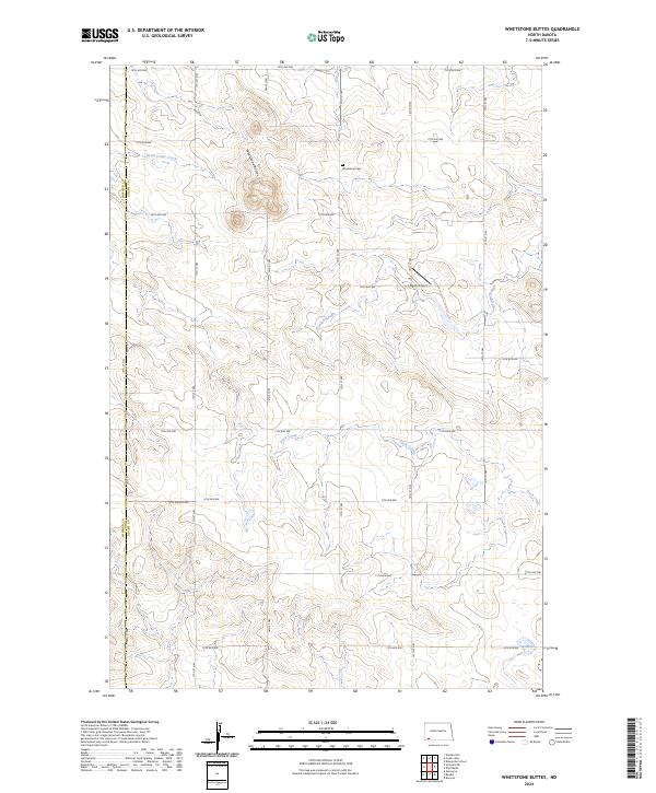 Whetstone Buttes topographic map thumbnail