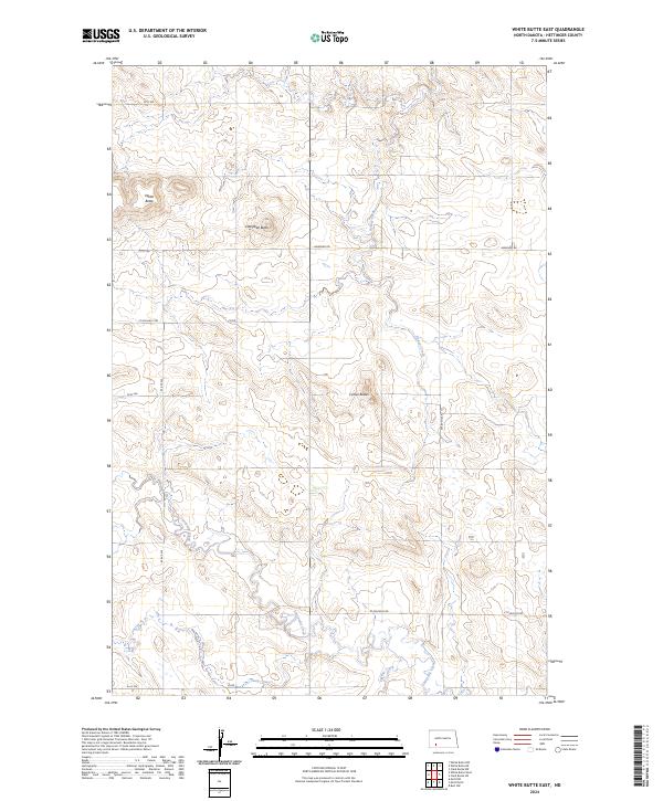 White Butte East topographic map thumbnail