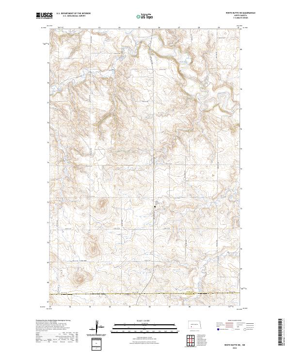 White Butte NE topographic map thumbnail
