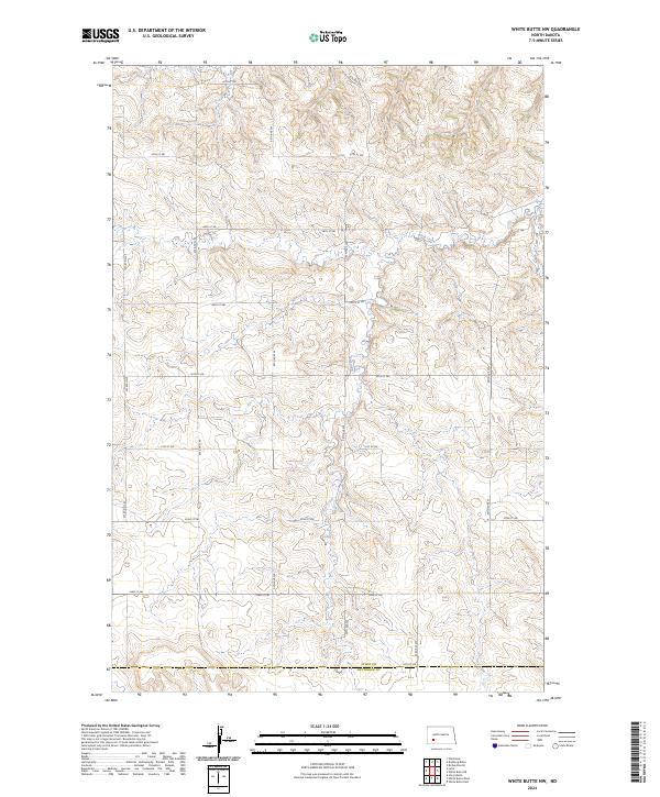 White Butte NW topographic map thumbnail
