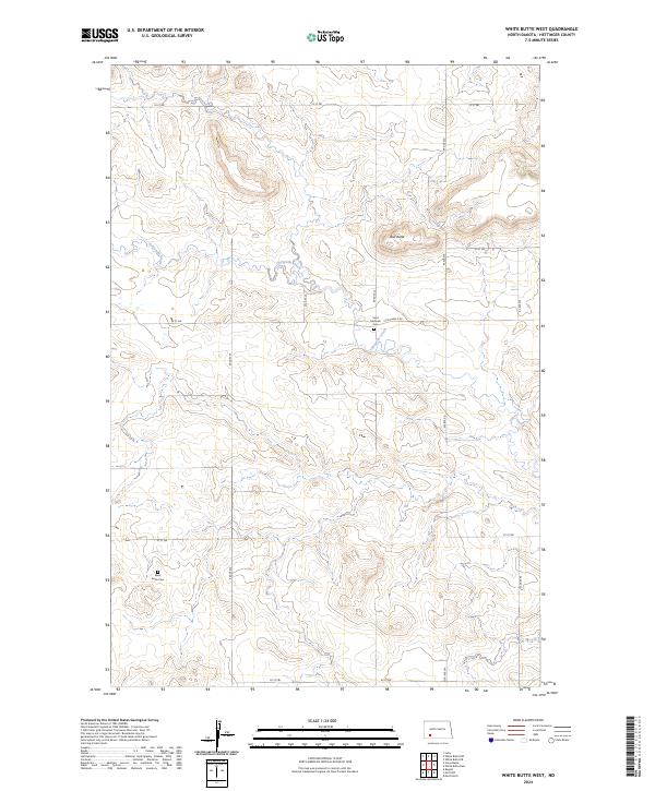White Butte West topographic map thumbnail