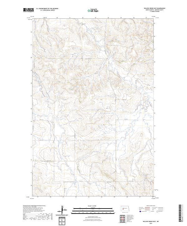 Willow Creek East topographic map thumbnail