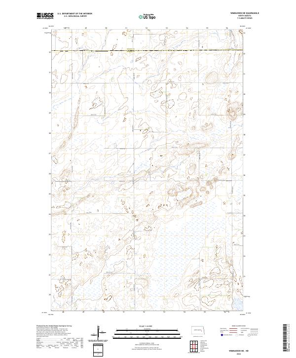 Wimbledon NE topographic map thumbnail