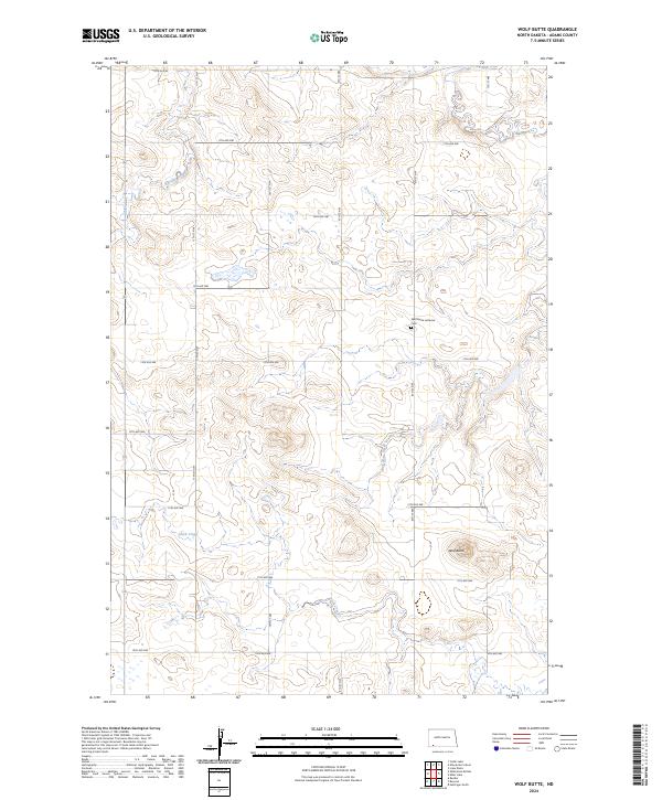 Wolf Butte 2024 topographic map thumbnail