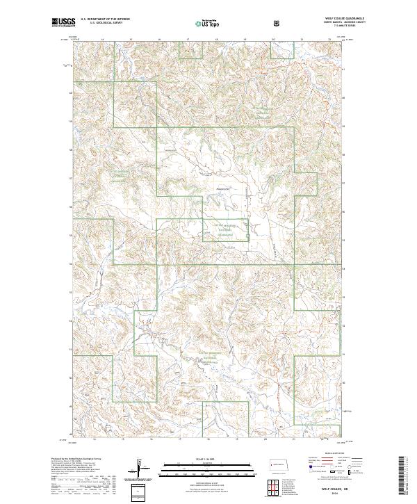Wolf Coulee 2024 topographic map thumbnail