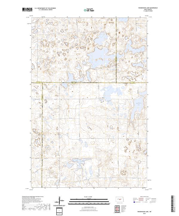 Woodhouse Lake topographic map thumbnail