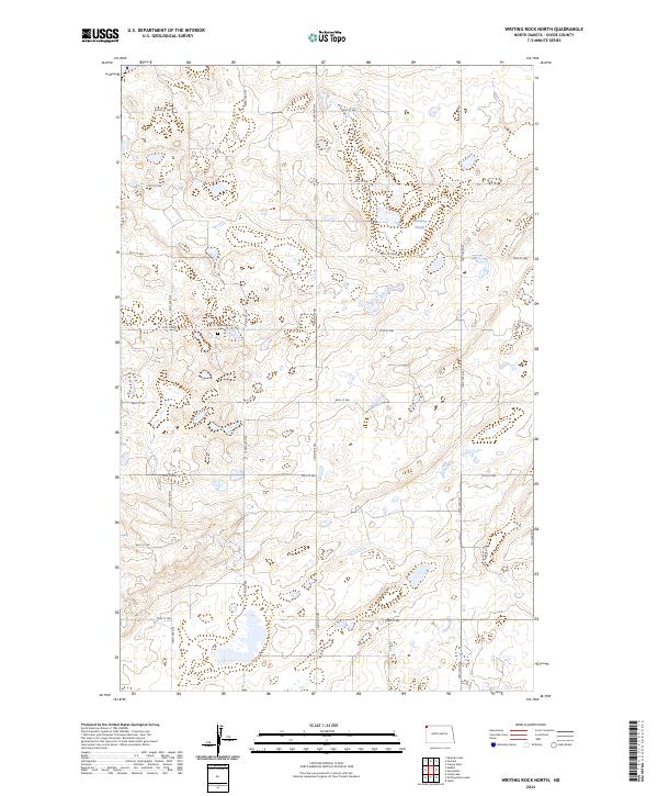 Writing Rock North topographic map thumbnail