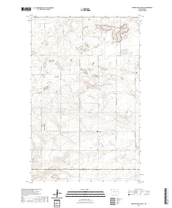 Writing Rock South topographic map thumbnail