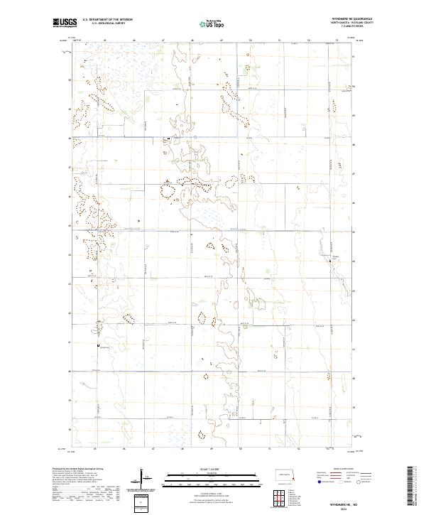 Wyndmere NE topographic map thumbnail