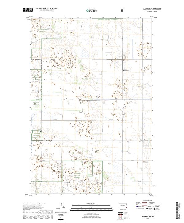 Wyndmere NW topographic map thumbnail