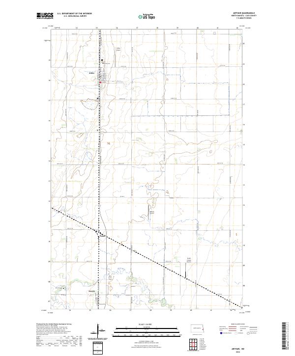 Arthur topographic map thumbnail